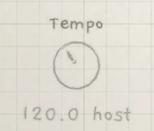 Tempo on a synced engine in a host at 120 BPM.