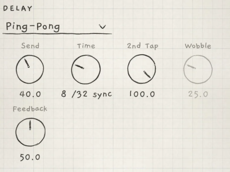Ping-Pong with Time at 8 /32 sync: Wobble greyed.