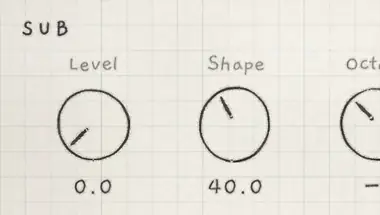 A knob turned, then double-tapped back to the sound's value.