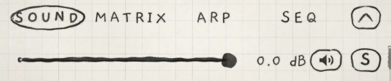 The engine strip, the first row of the Sound tab.