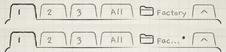 The project folder and name after All; an asterisk marks unsaved changes.