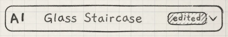 The pattern button on a wide window: A1, its name, and the edited mark.